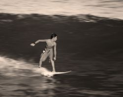 Sepia Surfer. Taken near Ehukai Beach, HI. Used Photoshop... by Mathew Cook 
